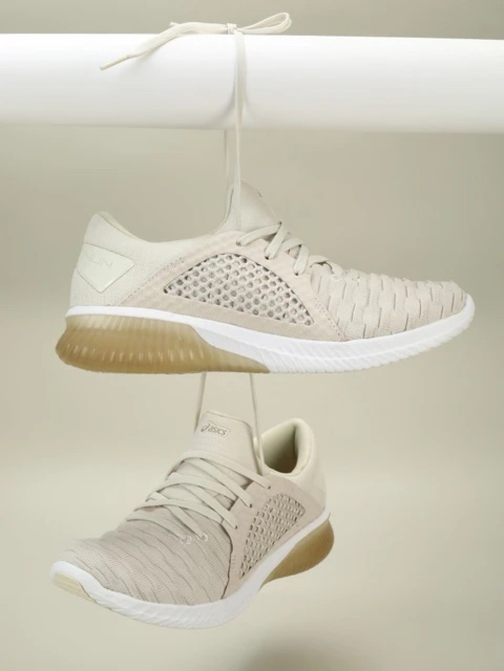 ASICS Gel-Kenun Knit MX Women's Running Laceup Shoe Birch/Cream Petal Size 8